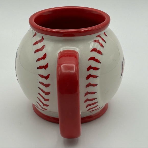2013 BOELTER BRAND ANGELS CUP MUG BASEBALL DESIGN RED WHITE 3-3/4”TALL - Picture 4 of 9